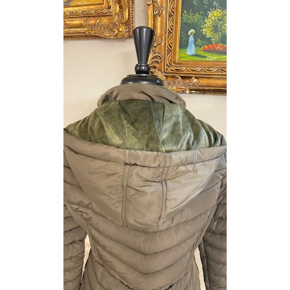 YMI Collection Olive Polyester Faux Women's Jacket Hooded L/G - Picture 5 of 7